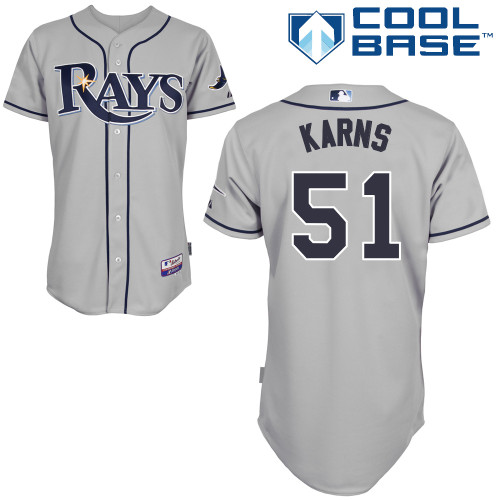 Rays 51 Karns Grey Cool Base Jerseys
