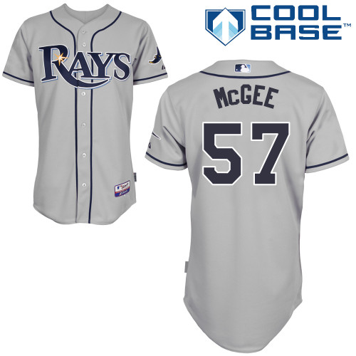 Rays 57 McGee Grey Cool Base Jerseys