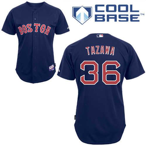 Red Sox 36 Junichi Tazawa Blue Cool Base Jerseys