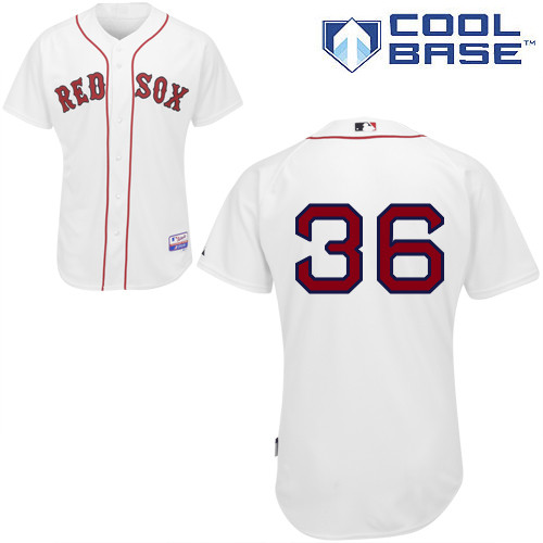 Red Sox 36 Junichi Tazawa White Cool Base Jerseys