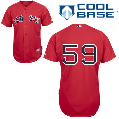 Red Sox 59 Tommy Laune Red Cool Base Jerseys