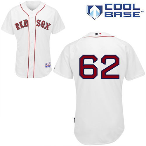 Red Sox 62 Zeke Spruill White Cool Base Jerseys