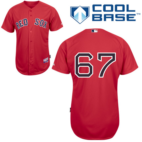 Red Sox 67 Brandon Workman Red Cool Base Jerseys