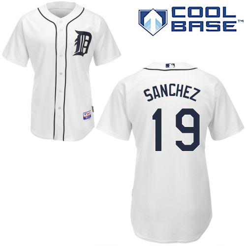 Tigers 19 Anibal Sanchez White Cool Base Jerseys