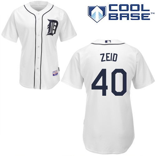 Tigers 40 Josh Zeid White Cool Base Jerseys