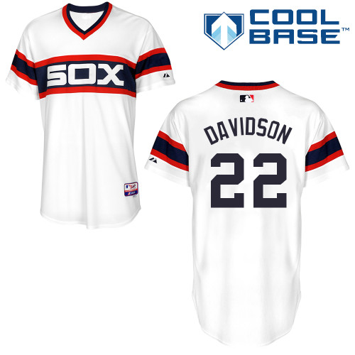 White Sox 22 Davidson White Cool Base Jerseys