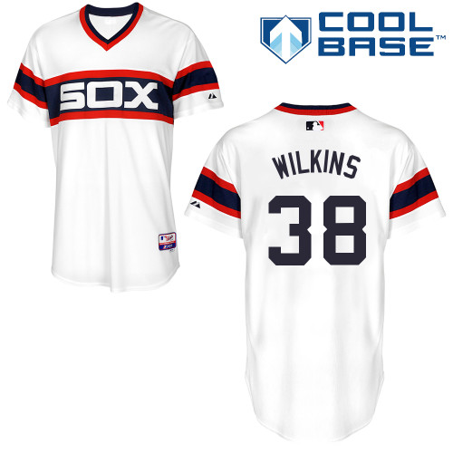 White Sox 38 Wilkins White Cool Base Jerseys