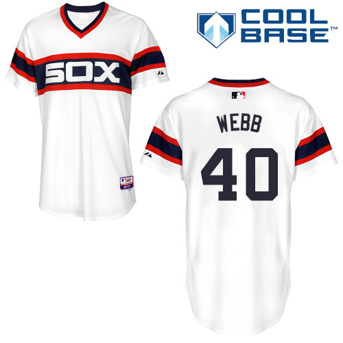 White Sox 40 Webb White Cool Base Jerseys