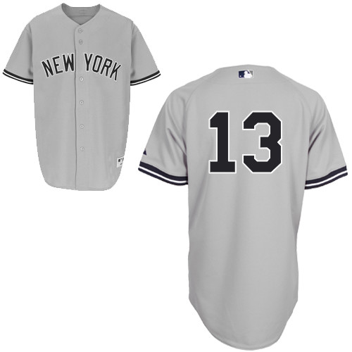 Yankees 13 Alex Rodriguez Grey Cool Base Jerseys