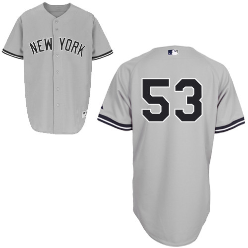 Yankees 53 Austin Romine Grey Cool Base Jerseys