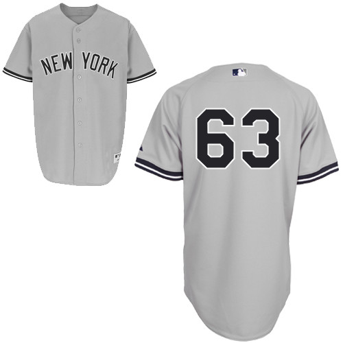 Yankees 63 Jose Ramirez Grey Cool Base Jerseys