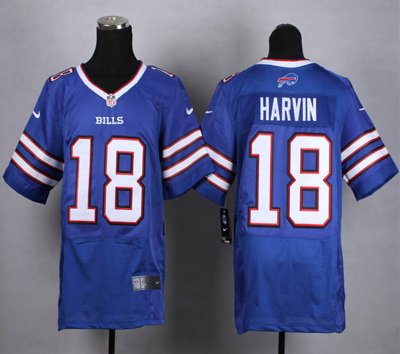 Nike Bills 18 Percy Harvin Blue Elite Jersey