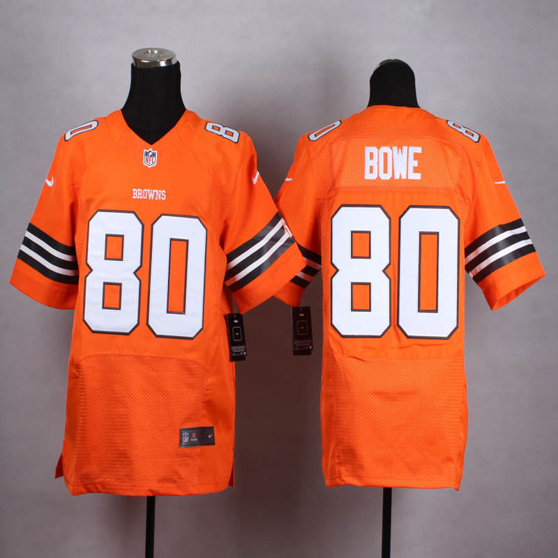 Nike Browns 80 Dwayne Bowe Orange Elite Jersey
