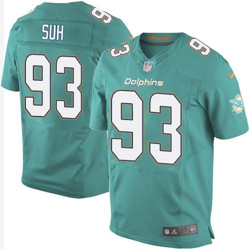 Nike Dolphins 93 Suh Green Elite Jersey
