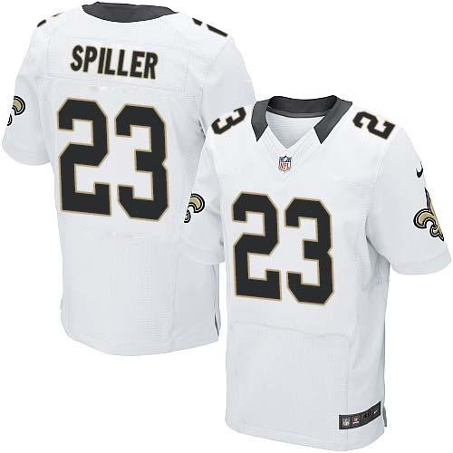 Nike Saints 23 C.J. Spiller White Elite Jersey