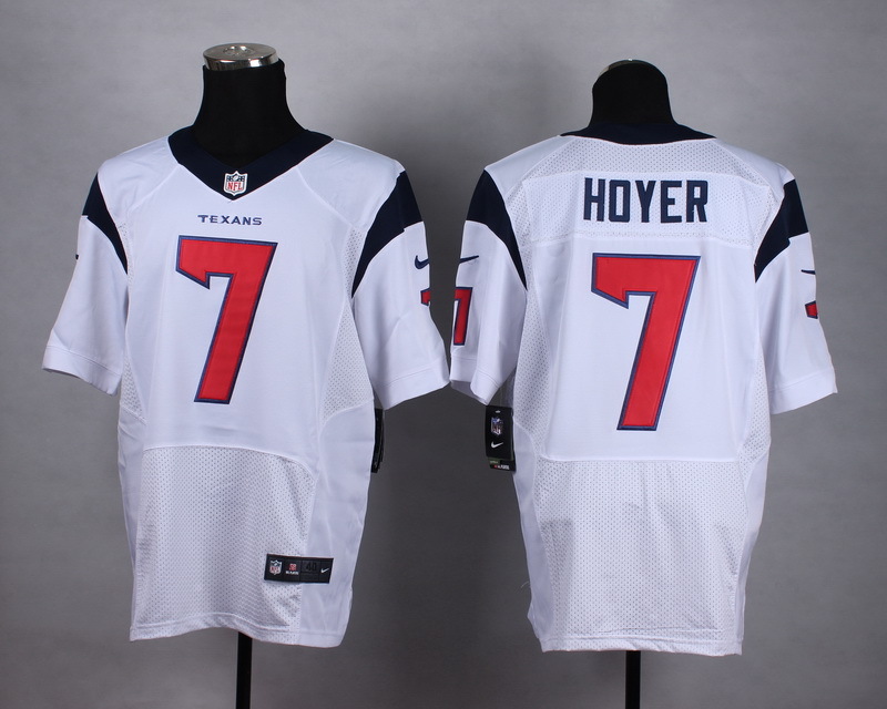 Nike Texans 7 Brian Hoyer White Elite Jersey