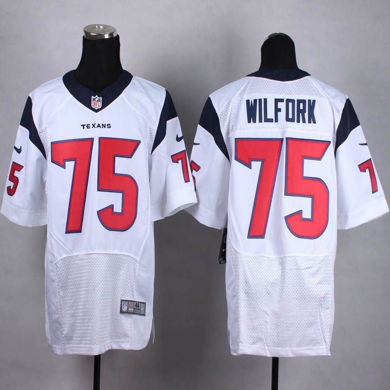 Nike Texans 75 Vince Wilfork White Elite Jersey