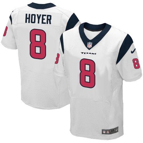 Nike Texans 8 Brian Hoyer White Elite Jersey