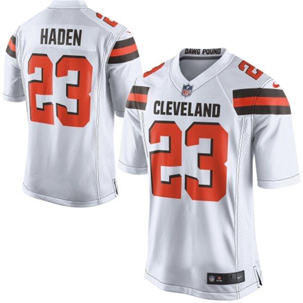 Nike Browns 23 Joe Haden White Elite Jersey