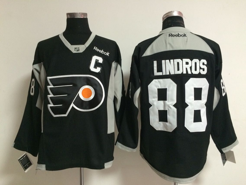 Flyers 88 Lindros Black Jerseys