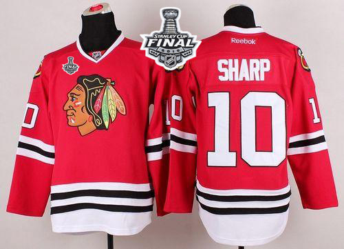 Blackhawks 10 Patrick Sharp Red 2015 Stanley Cup Jersey