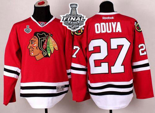 Blackhawks 27 Johnny Oduya Red 2015 Stanley Cup Jersey