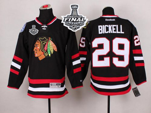 Blackhawks 29 Bryan Bickell Black 2015 Stanley Cup Jersey