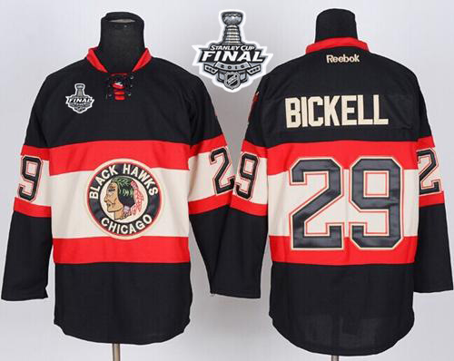 Blackhawks 29 Bryan Bickell Black Third 2015 Stanley Cup Jersey