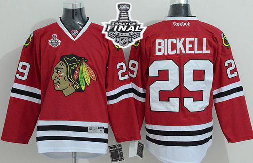 Blackhawks 29 Bryan Bickell Red USA Flag 2015 Stanley Cup Jersey