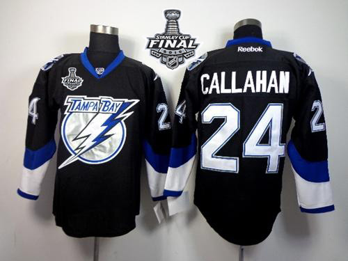 Lightning 24 Ryan Callahan Black 2015 Stanley Cup Jersey