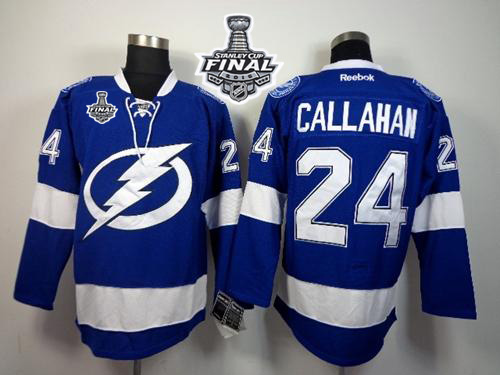 Lightning 24 Ryan Callahan Blue 2015 Stanley Cup Jersey