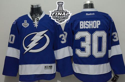 Lightning 30 Ben Bishop Blue 2015 Stanley Cup Jersey