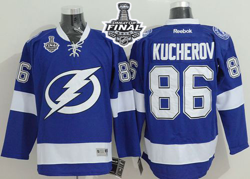 Lightning 86 Nikita Kucherov Blue 2015 Stanley Cup Jersey