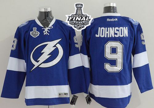 Lightning 9 Tyler Johnson Blue 2015 Stanley Cup Jersey