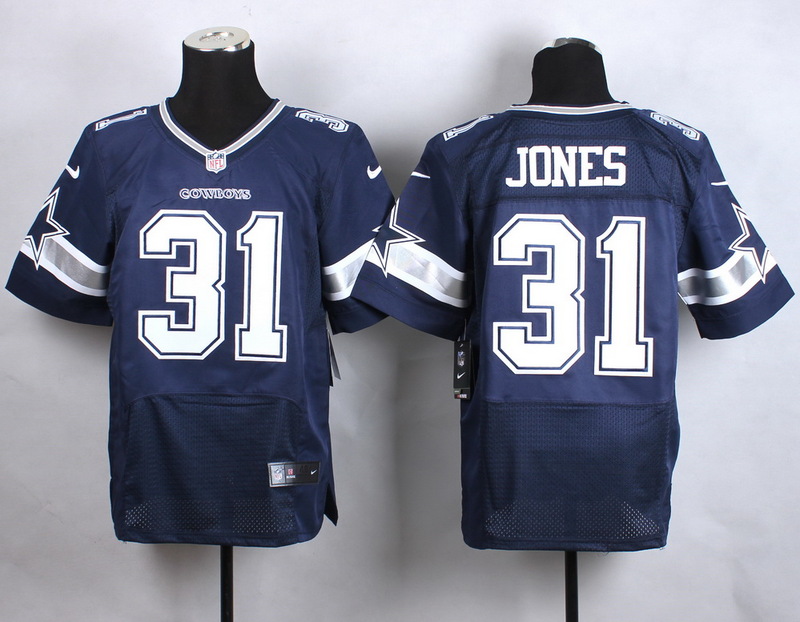 Nike Cowboys 31 Byron Jones Blue Elite Jersey