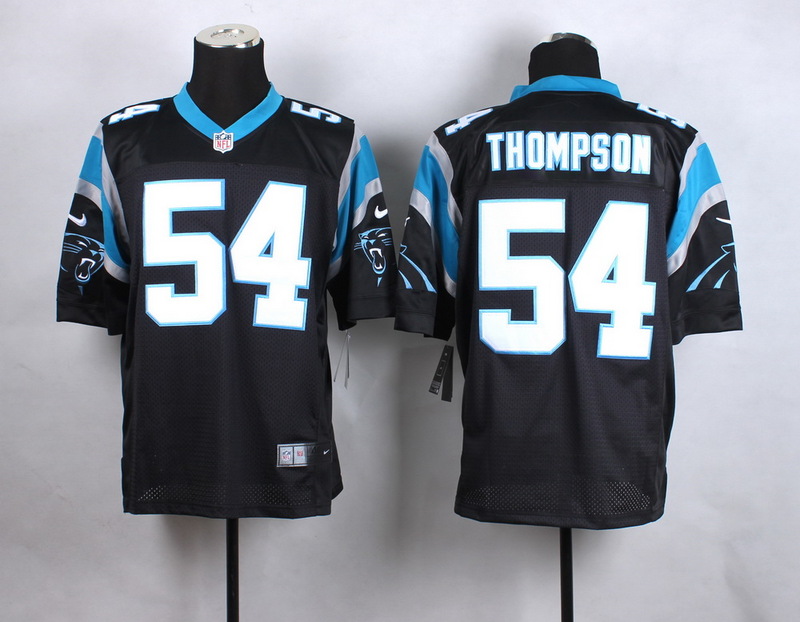 Nike Panthers 54 Shaq Thompson Black Elite Jersey