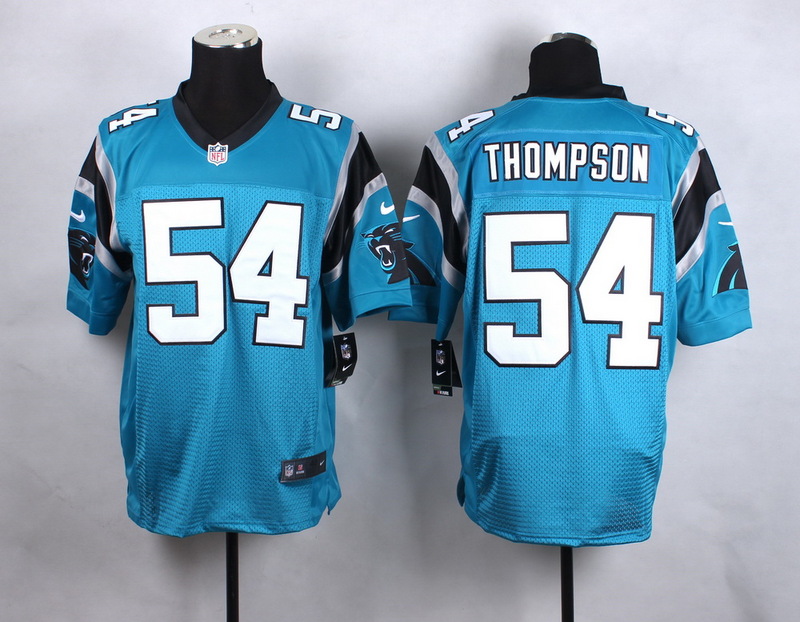Nike Panthers 54 Shaq Thompson Light Blue Elite Jersey