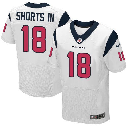 Nike Texans 18 Cecil Shorts III White Elite Jersey - Click Image to Close