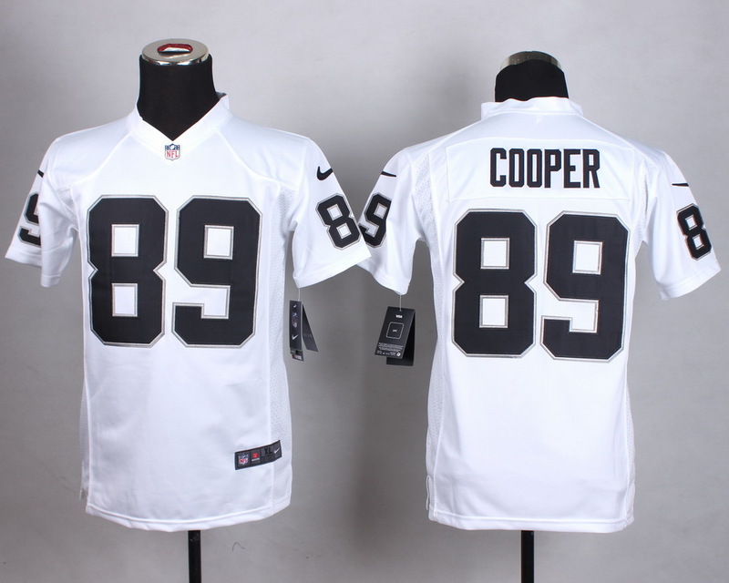Nike Raiders 89 Amari Cooper White Youth Game Jersey