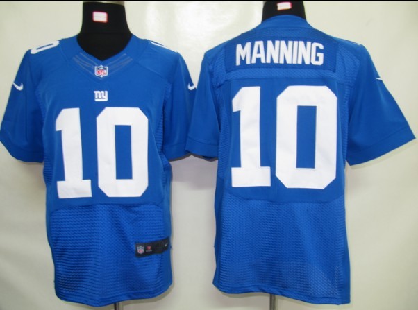 Nike Giants 10 Manning Blue Elite Big Size Jersey