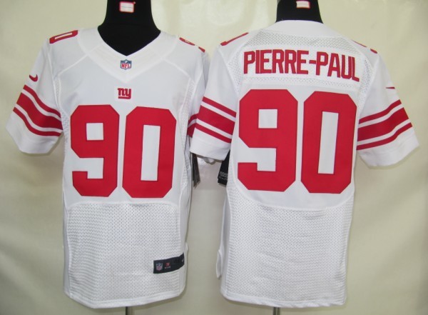 Nike Giants 90 Pierre Paul White Elite Big Size Jersey