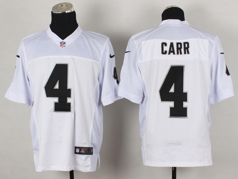 Nike Raiders 4 Carr White Elite Big Size Jersey