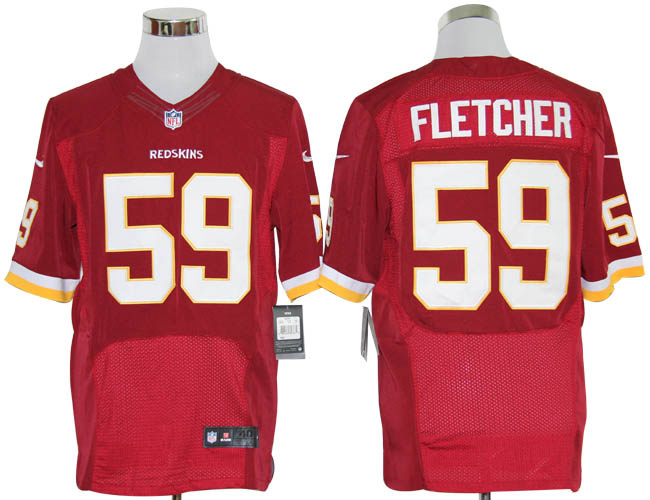 Nike Redskins 59 Fletcher Red Elite Big Size Jersey