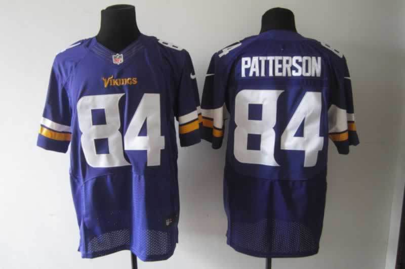 Nike Vikings 84 Patterson Purple New Elite Big Size Jersey