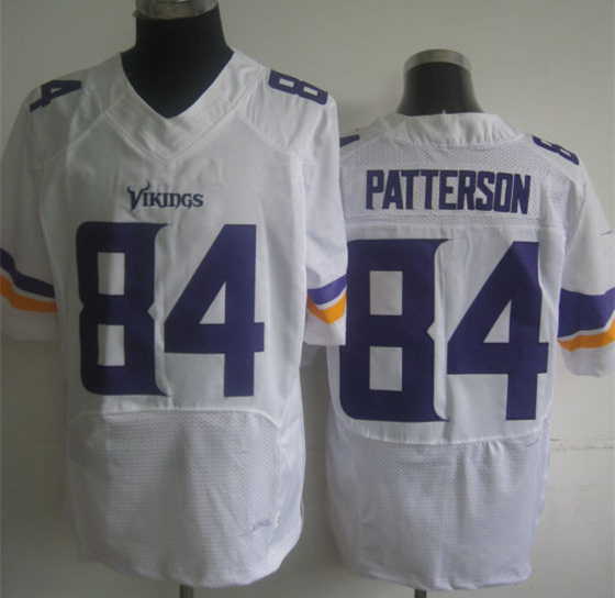 Nike Vikings 84 Patterson White Elite Big Size Jersey