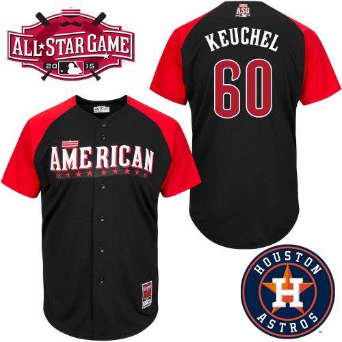 American League Astros 60 Keuchel Black 2015 All Star Jersey