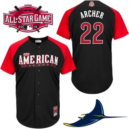 American League Rays 22 Archer Black 2015 All Star Jersey