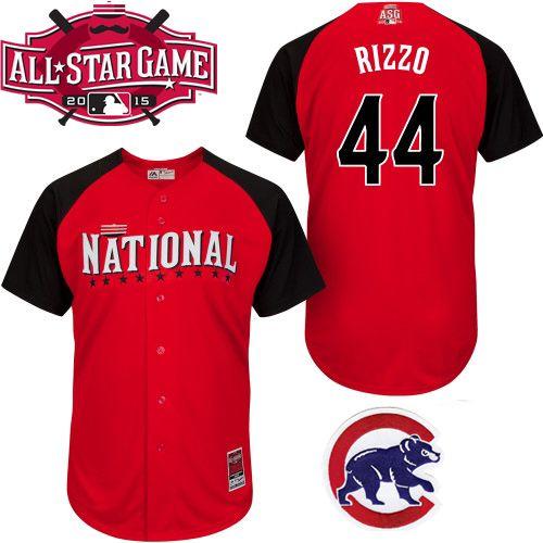 National League Cubs 44 Rizzo Red 2015 All Star Jersey