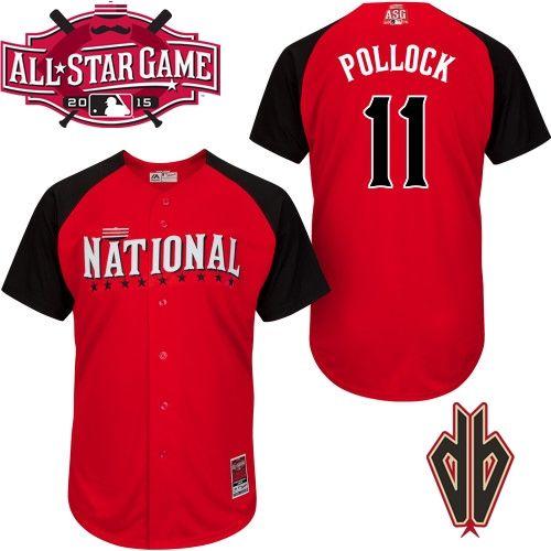 National League Diamondbacks 11 Pollock Red 2015 All Star Jersey