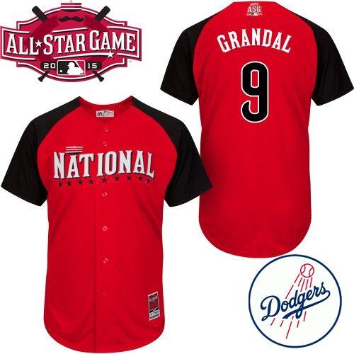 National League Dodgers 9 Grandal Red 2015 All Star Jersey